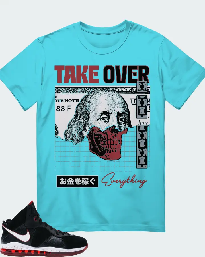 Nike LeBron 8 Sneaker Matching Turquoise T-Shirt - Take Over