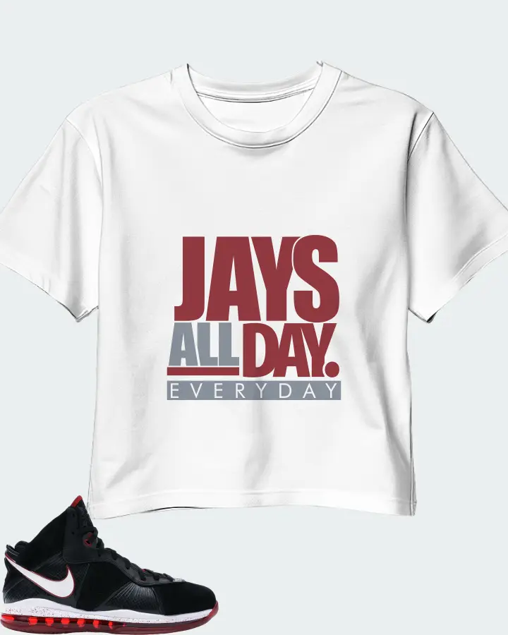 Nike LeBron 8 Sneaker Matching White Crop Top - Jays All Day