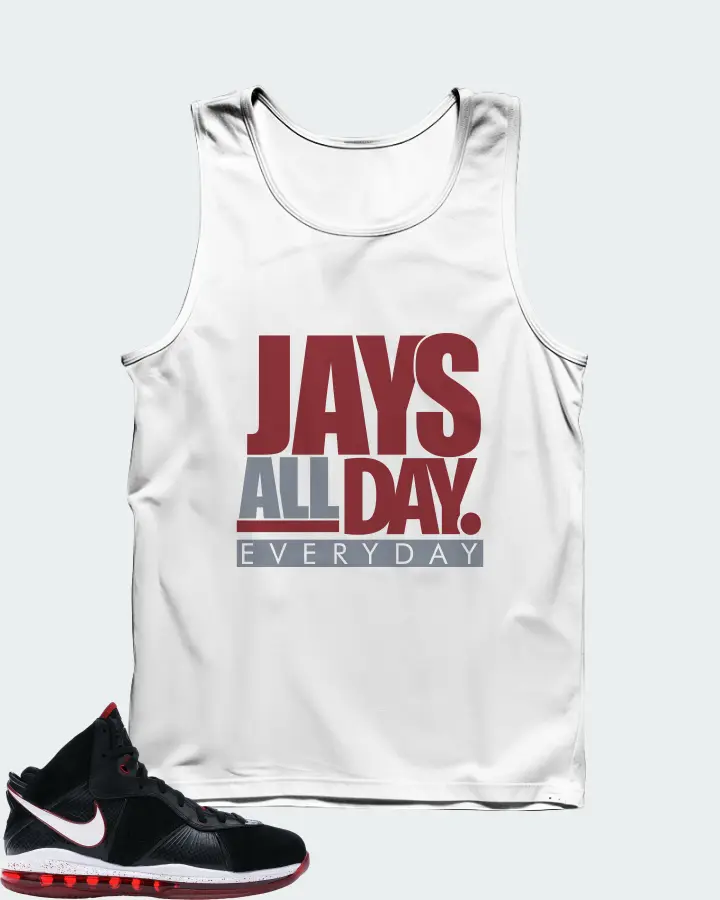 Nike LeBron 8 Sneaker Matching White Tank Top - Jays All Day