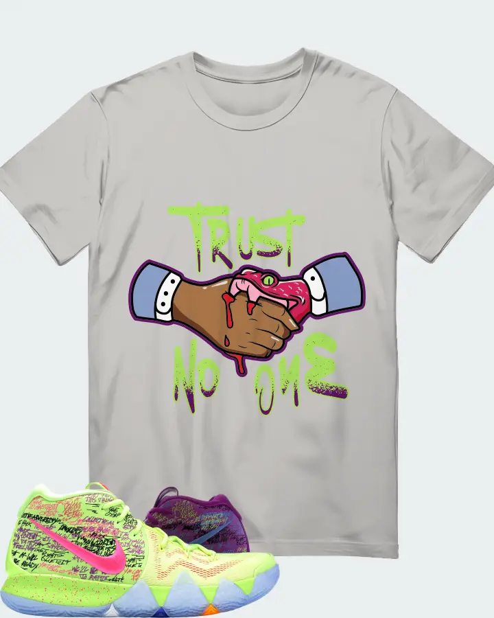 Nike Kyrie 4 Sneaker Matching Grey T-Shirt - Trust No One