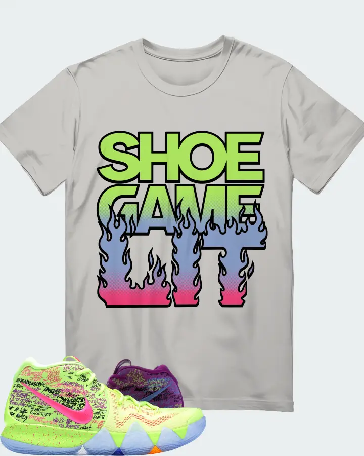 Nike Kyrie 4 Sneaker Matching Grey T-Shirt - Shoe Game Lit Refreshed