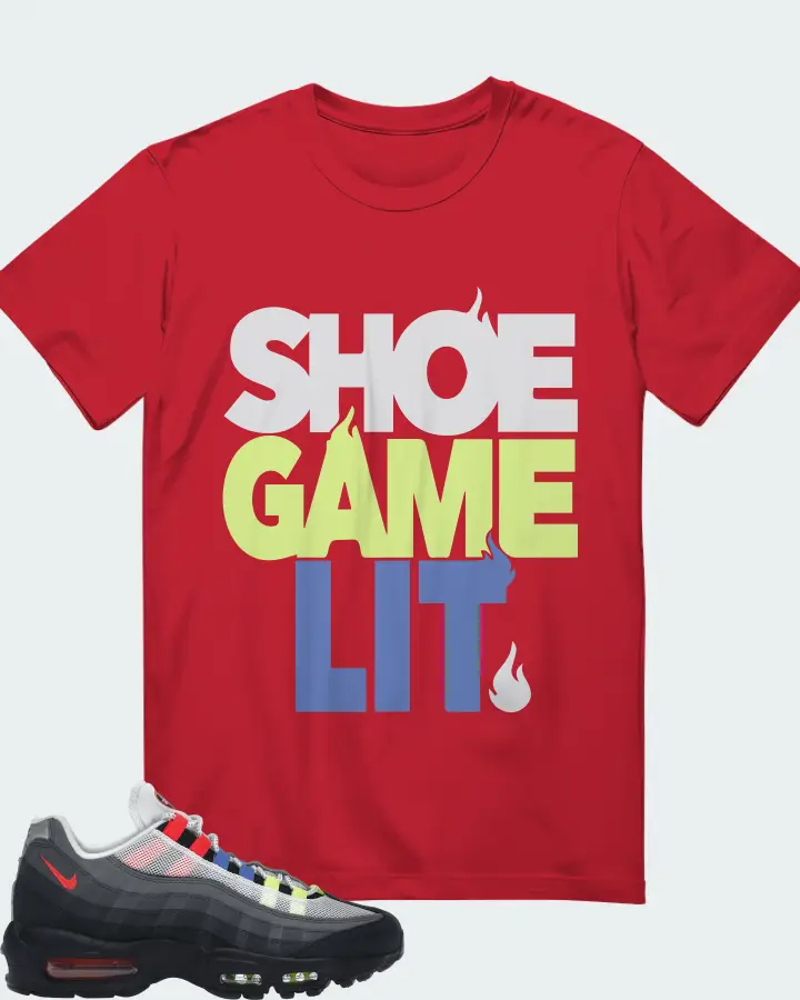 Nike Air Max 95 Sneaker Matching Red T-Shirt - Shoe Game Lit Classic