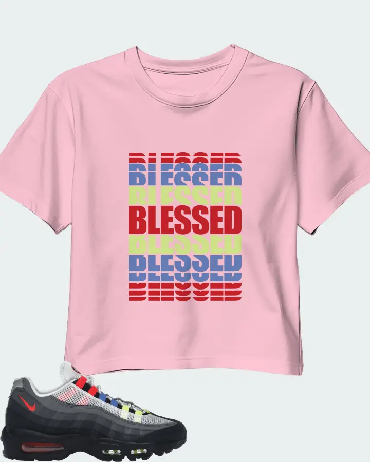 Nike Air Max 95 Sneaker Matching Pink Crop Top - BLESSED Many Times