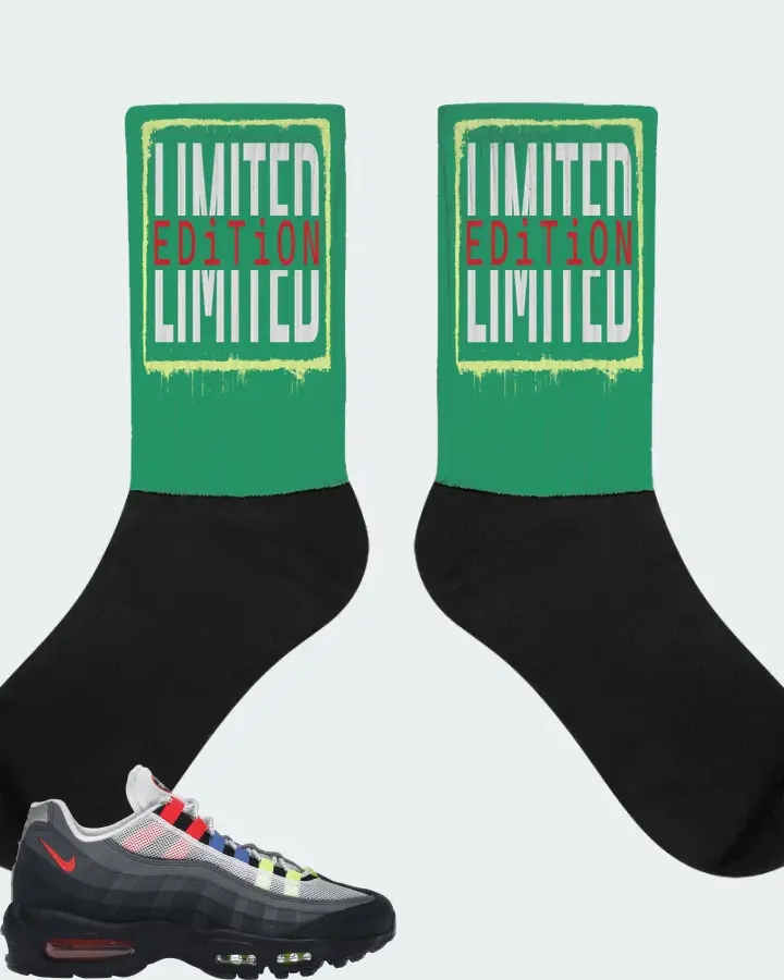 Nike Air Max 95 Sneaker Matching Kelly Green Socks - LIMITED EDITION
