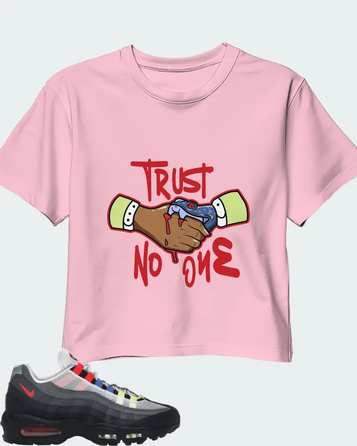 Nike Air Max 95 Sneaker Matching Pink Crop Top - Trust No One