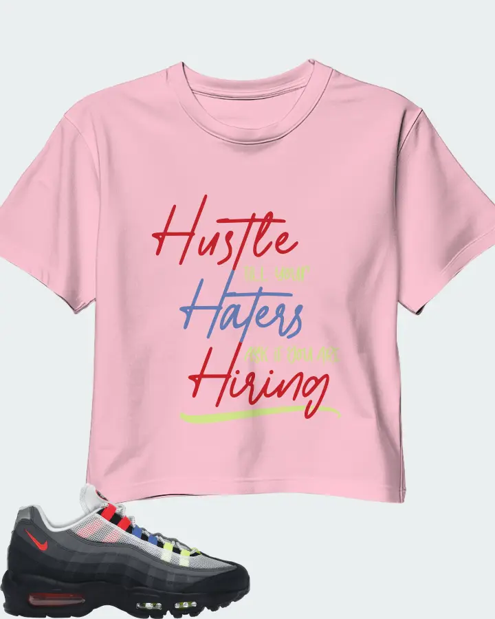 Nike Air Max 95 Sneaker Matching Pink Crop Top - HUSTLE TILL YOUR HATERS ASK