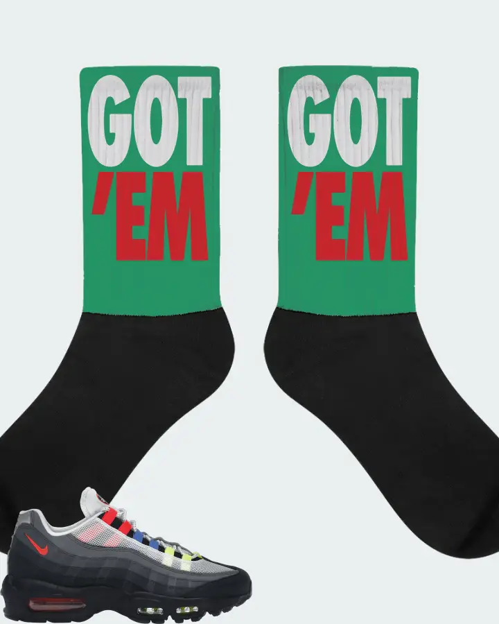 Nike Air Max 95 Sneaker Matching Kelly Green Socks - Got Em