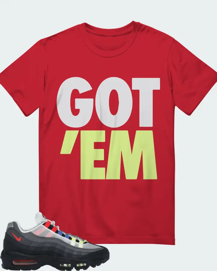 Nike Air Max 95 Sneaker Matching Red T-Shirt - Got Em