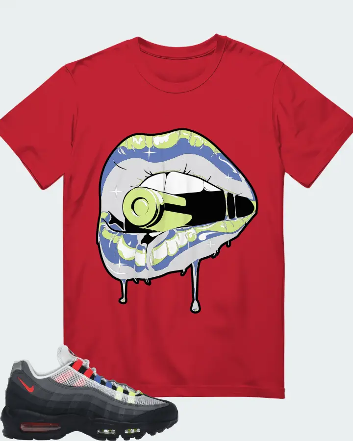 Nike Air Max 95 Sneaker Matching Red T-Shirt - Kiss of Death