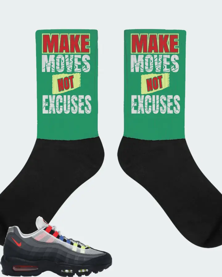 Nike Air Max 95 Sneaker Matching Kelly Green Socks - Make Moves Not Excuses