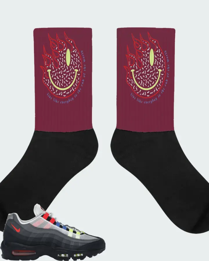 Socks in Maroon