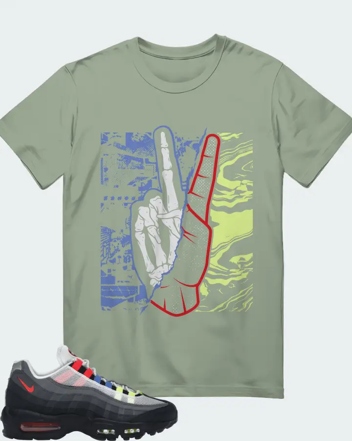 Nike Air Max 95 Sneaker Matching Sage T-Shirt - Peace of mind