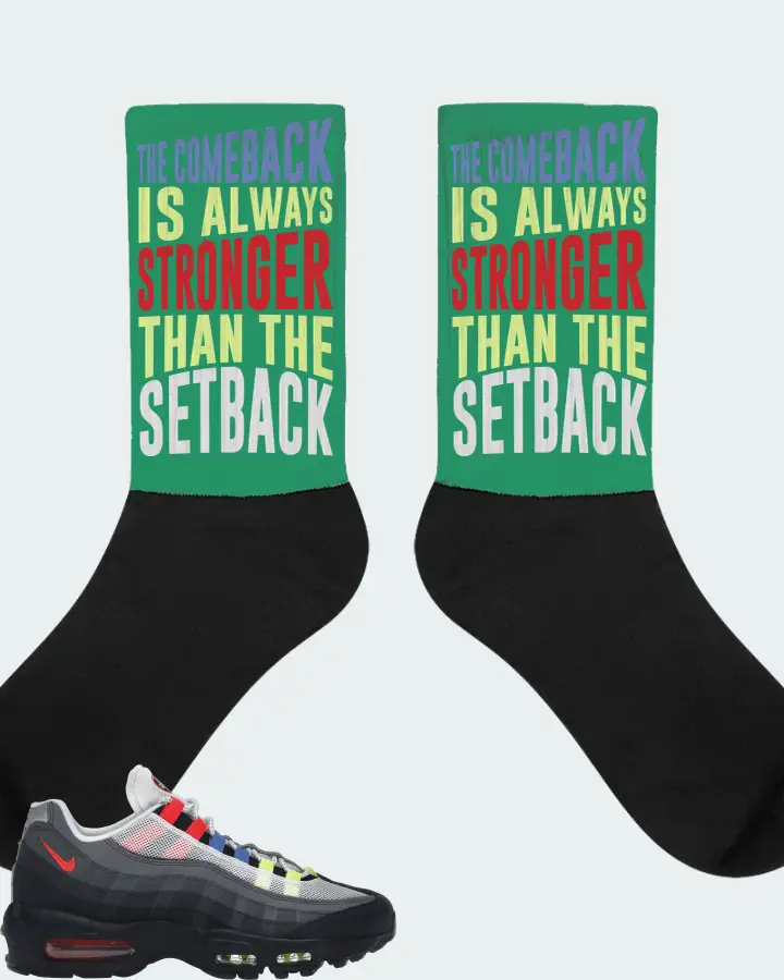 Nike Air Max 95 Sneaker Matching Kelly Green Socks - The Comeback