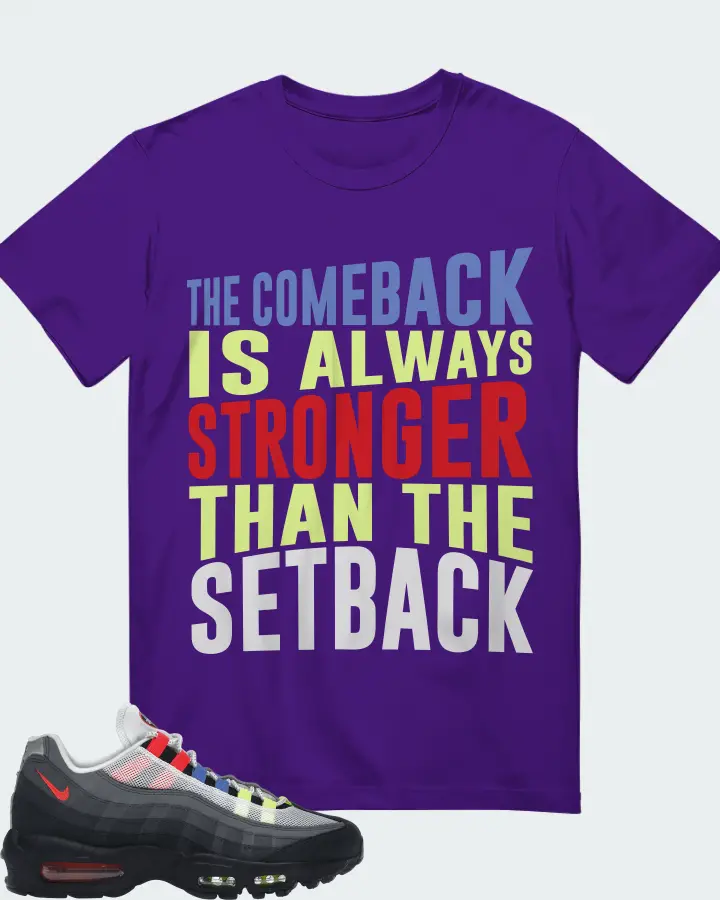 Nike Air Max 95 Sneaker Matching Purple T-Shirt - The Comeback