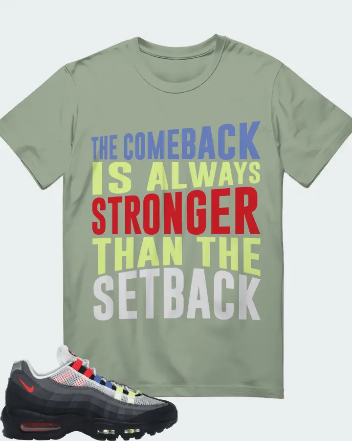Nike Air Max 95 Sneaker Matching Sage T-Shirt - The Comeback