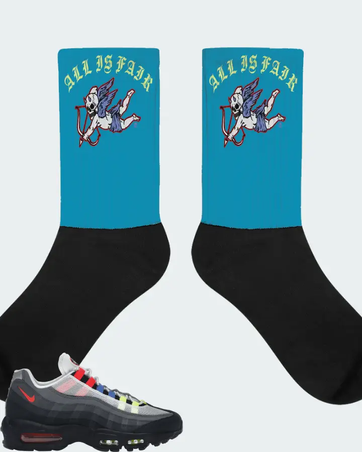 Nike Air Max 95 Sneaker Matching Aqua Socks (All Is Fair) - View 1