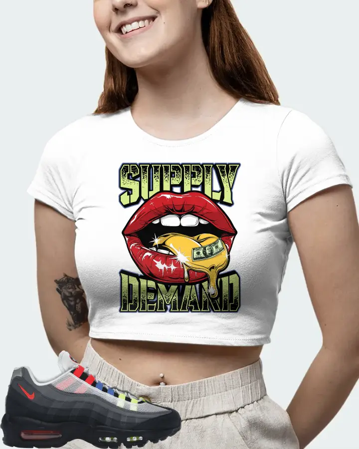 Nike Air Max 95 Sneaker Matching White Crop Top (Supply Demand) - View 6