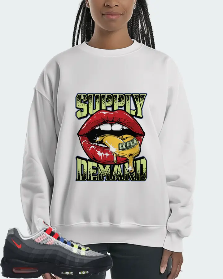 Nike Air Max 95 Sneaker Matching White Sweatshirt (Supply Demand) - View 3