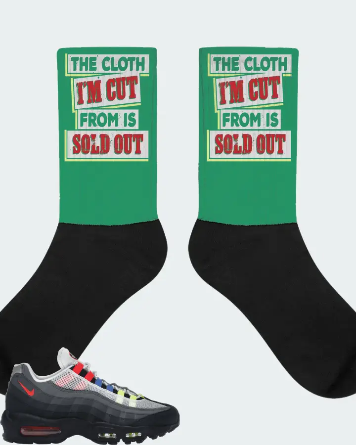 Nike Air Max 95 Sneaker Matching Kelly Green Socks - The Cloth I'm Cut From Refreshed