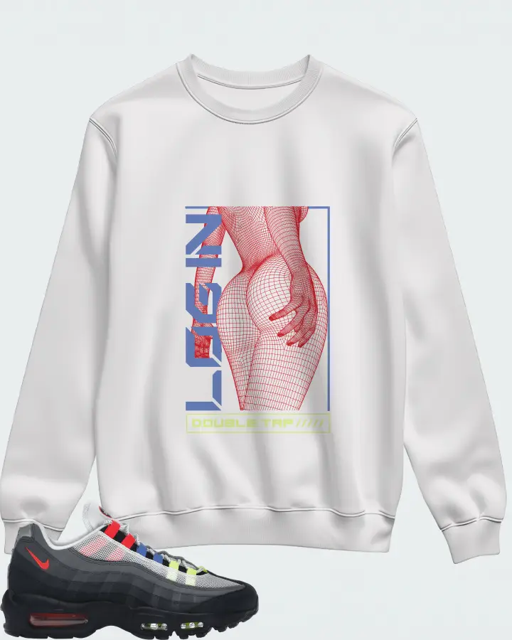 Nike Air Max 95 Sneaker Matching White Sweatshirt (LOGIN) - View 1