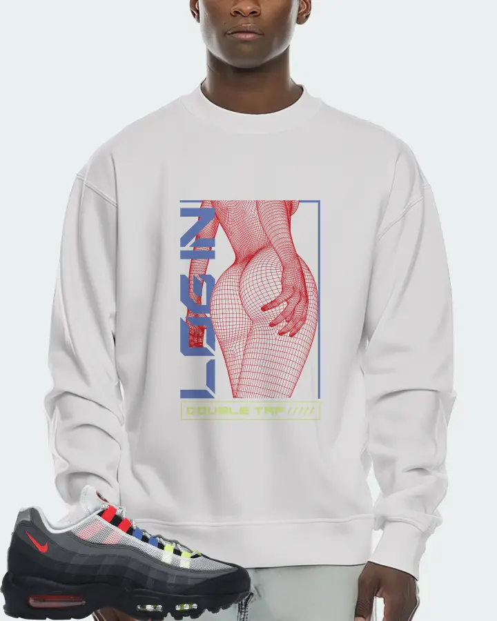 Nike Air Max 95 Sneaker Matching White Sweatshirt (LOGIN) - View 2