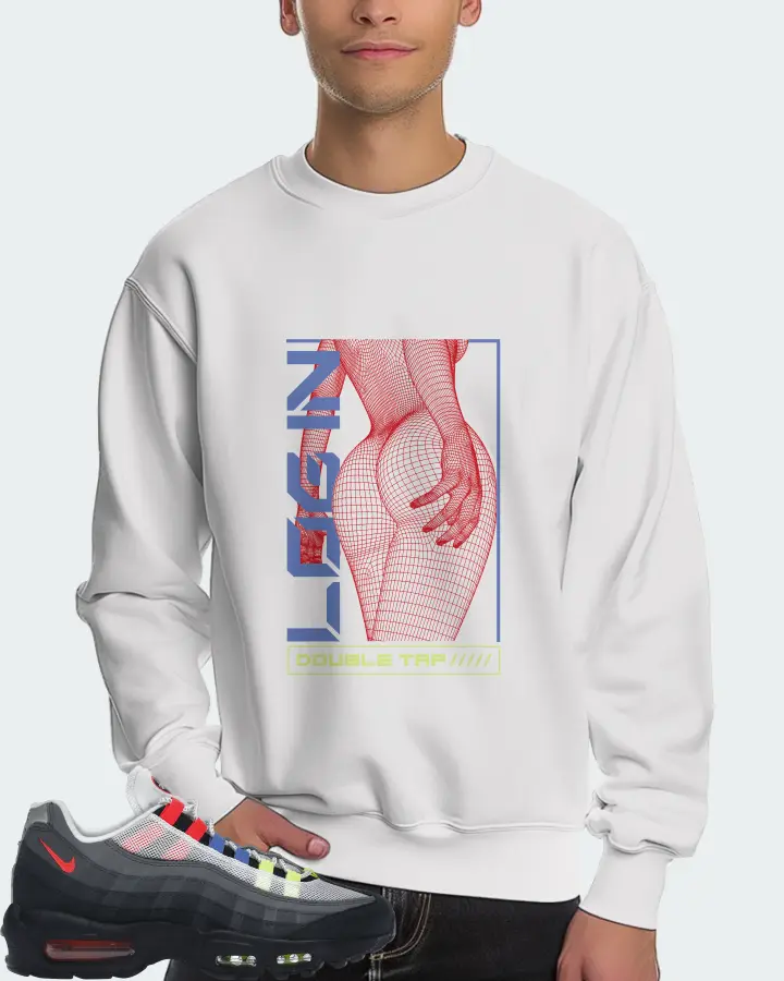Nike Air Max 95 Sneaker Matching White Sweatshirt (LOGIN) - View 4