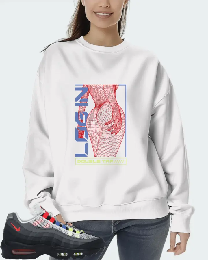 Nike Air Max 95 Sneaker Matching White Sweatshirt (LOGIN) - View 5
