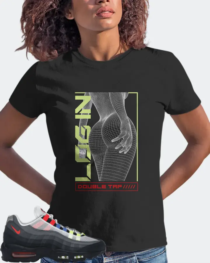 Nike Air Max 95 Sneaker Matching Graphite T-Shirt (LOGIN) - View 3