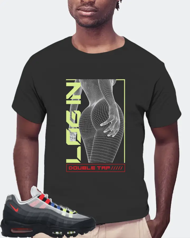 Nike Air Max 95 Sneaker Matching Graphite T-Shirt (LOGIN) - View 4