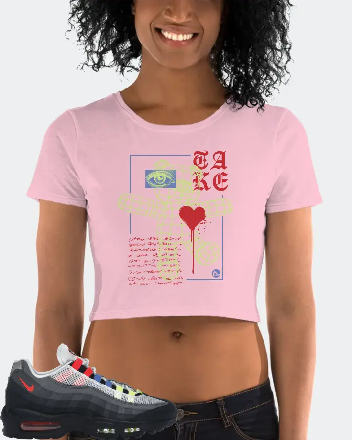 Nike Air Max 95 Sneaker Matching Pink Crop Top (TAKE) - View 2