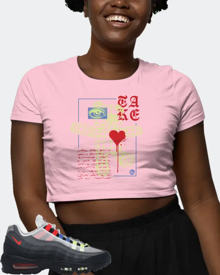 Nike Air Max 95 Sneaker Matching Pink Crop Top (TAKE) - View 3