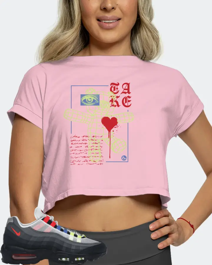 Nike Air Max 95 Sneaker Matching Pink Crop Top (TAKE) - View 5