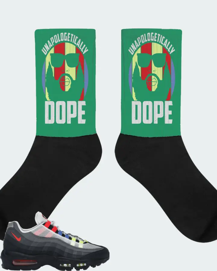 Nike Air Max 95 Sneaker Matching Kelly Green Socks - UNAPOLOGETICALLY DOPE Man