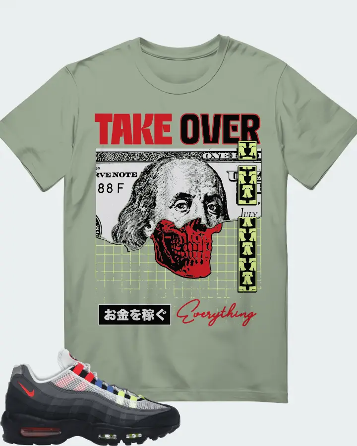 Nike Air Max 95 Sneaker Matching Sage T-Shirt - Take Over