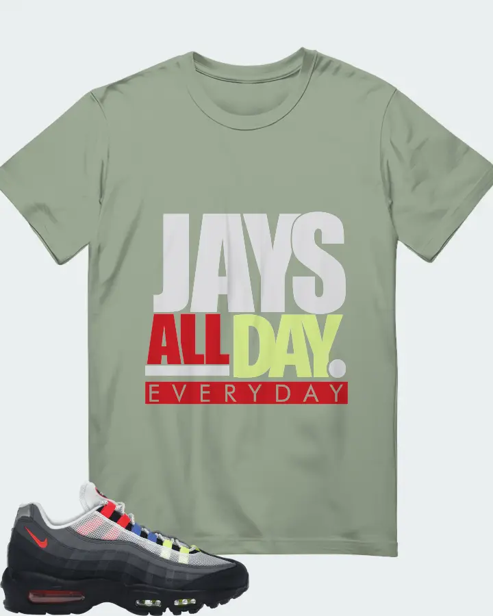 Nike Air Max 95 Sneaker Matching Sage T-Shirt - Jays All Day