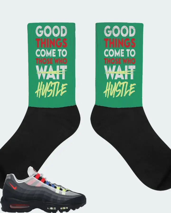 Nike Air Max 95 Sneaker Matching Kelly Green Socks - Good Things Come