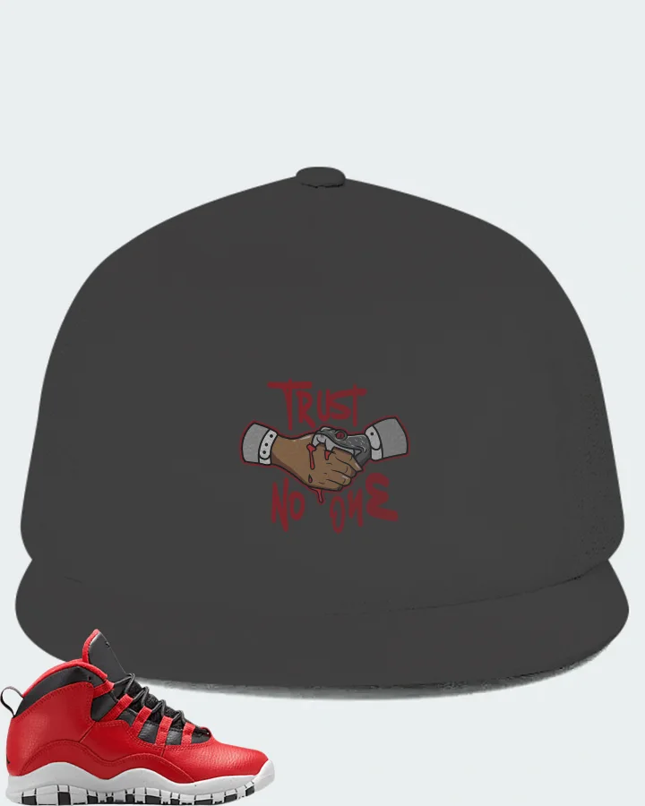 Jordan 10 Retro  Bulls Over Broadway (PS) Sneaker Matching Dark Grey Hat - Trust No One