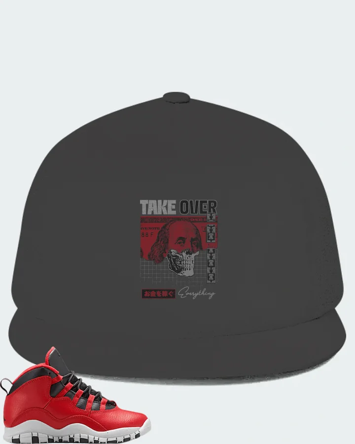 Jordan 10 Retro  Bulls Over Broadway (PS) Sneaker Matching Dark Grey Hat - Take Over