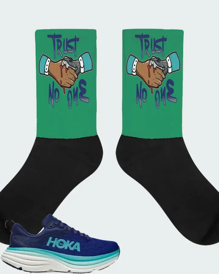 Hoka One One Bondi 8 Sneaker Matching Socks - Trust No One