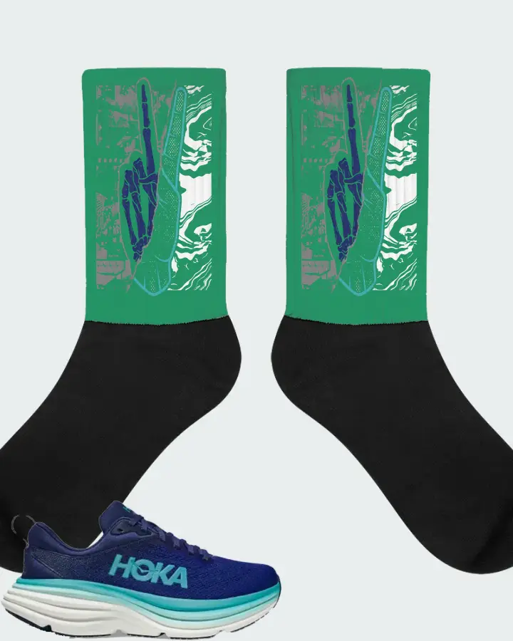 Hoka One One Bondi 8 Sneaker Matching Socks - Peace of mind