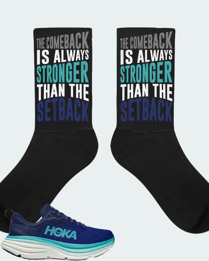 Hoka One One Bondi 8 Sneaker Matching Black Socks - The Comeback