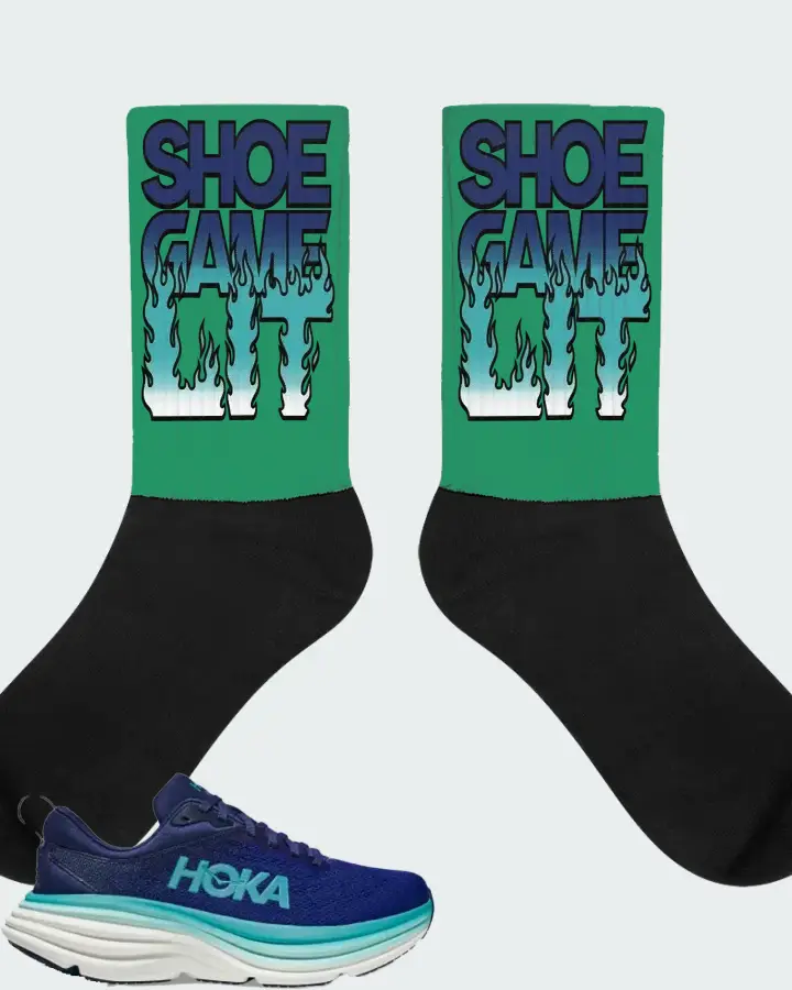 Hoka One One Bondi 8 Sneaker Matching Socks - Shoe Game Lit Refreshed