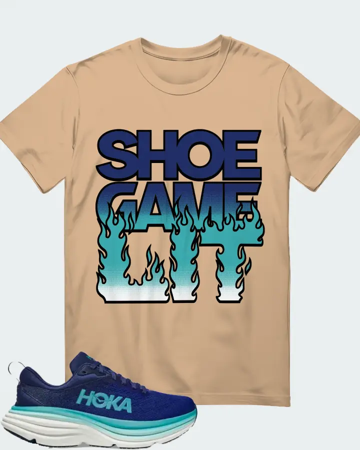 Hoka One One Bondi 8 Sneaker Matching Tan T-Shirt - Shoe Game Lit Refreshed