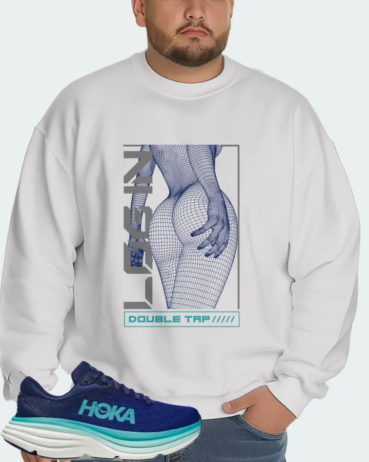 Hoka One One Bondi 8 Sneaker Matching White Sweatshirt (LOGIN) - View 6