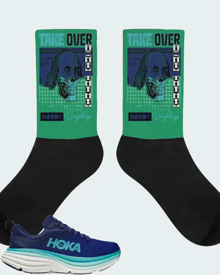 Hoka One One Bondi 8 Sneaker Matching Socks - Take Over