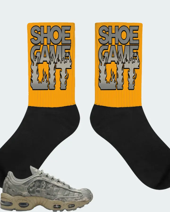 Nike Air Max Tailwind 4 Sneaker Matching Gold Socks - Shoe Game Lit Refreshed