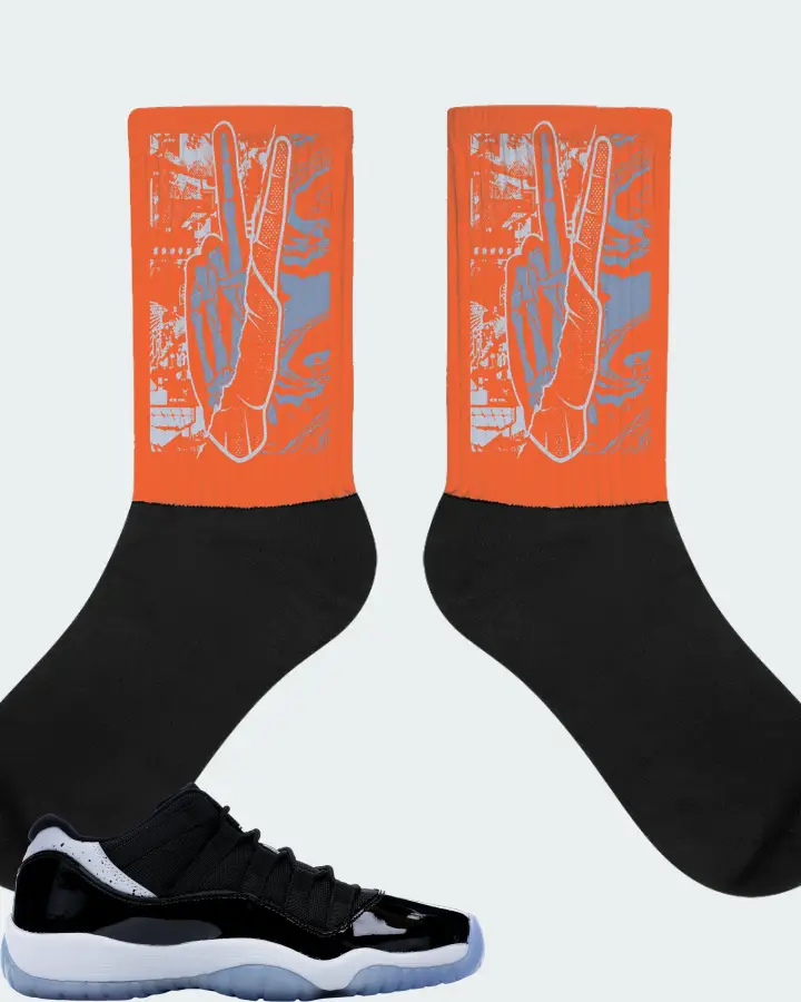 Jordan 11 Retro Low Sneaker Matching Orange Socks - Peace of mind