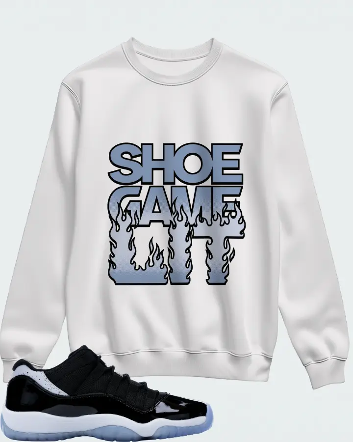 Jordan 11 Retro Low Sneaker Matching Sweatshirt - Shoe Game Lit Refreshed