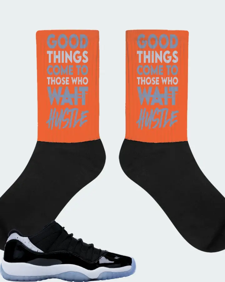 Jordan 11 Retro Low Sneaker Matching Orange Socks - Good Things Come