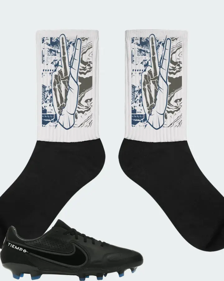 Nike Tiempo Legend 9 Elite FG Sneaker Matching White Socks - Peace of mind